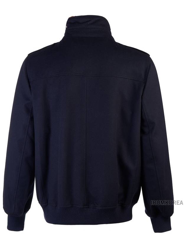 Fur Collar Flap Pocket Jacket Navy - BRUNELLO CUCINELLI - BALAAN 4