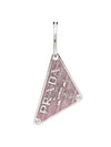 Women's Triangle Logo Earrings Pink - PRADA - BALAAN 2