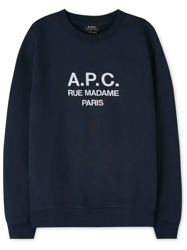 Rufus Embroidery Logo Sweatshirt Navy - A.P.C. - BALAAN 4