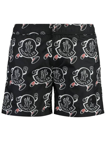 Moncler Printed Swim Shorts - MONCLER - BALAAN 1