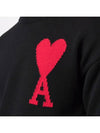 Big Heart Logo Knit Top Black - AMI - BALAAN 5