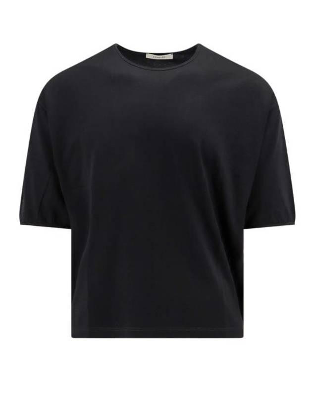 Mercerised Jersey Short Sleeve T-Shirt Black - LEMAIRE - BALAAN 1