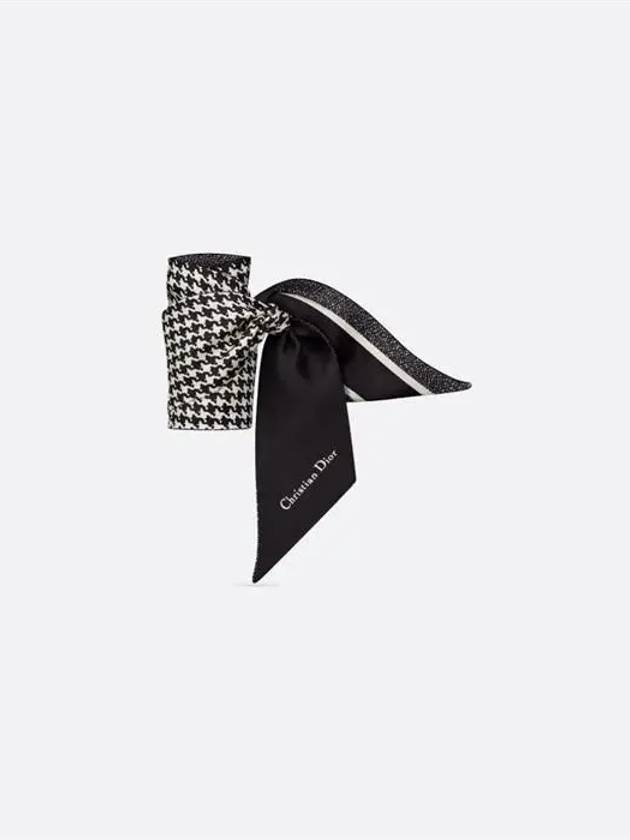 30 Montaigne Micha Silk Twill Scarf Black White - DIOR - BALAAN 4