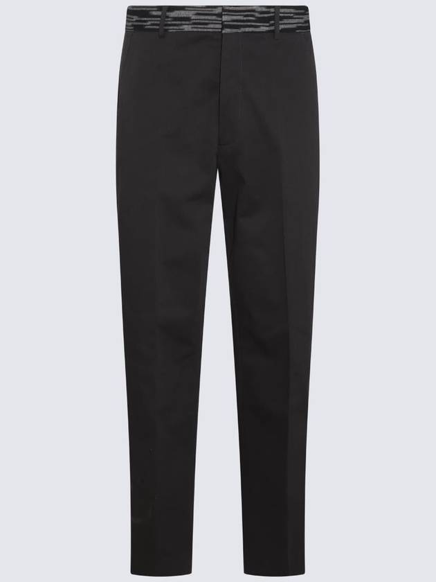 Missoni Black Cotton Stretch Pants - MISSONI - BALAAN 1