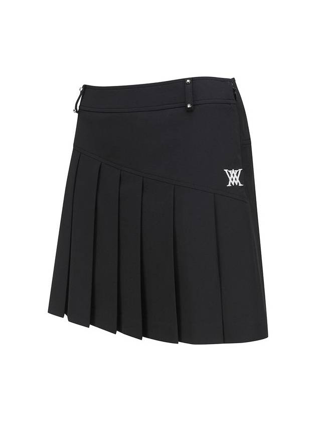 Official W LOGO BAND POINT PLEATS SQ BK - ANEWGOLF - BALAAN 3