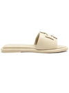 Double T Slide Slippers Beige - TORY BURCH - BALAAN 3