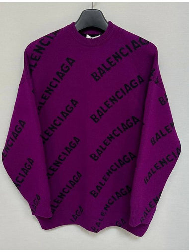 Logo over knit sweater 110 - BALENCIAGA - BALAAN 1