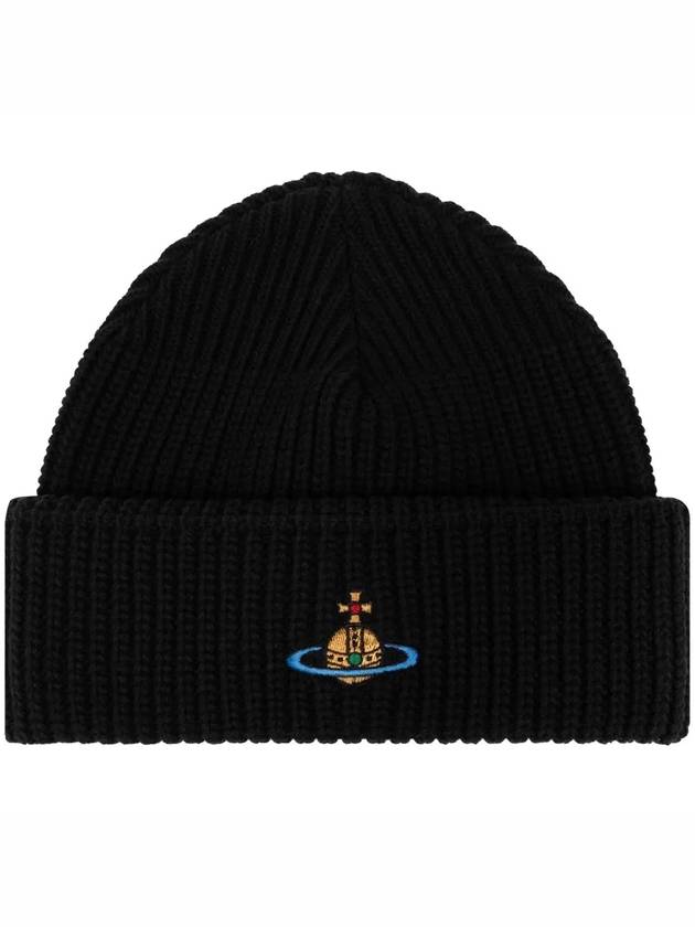 ORB Logo Sporty Beanie Black - VIVIENNE WESTWOOD - BALAAN 3