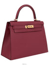 Celie Kelly 28 Rouge Grena Gold 73726 - HERMES - BALAAN 3