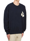 Ateley Logo Cotton Sweatshirt Midnight - ISABEL MARANT - BALAAN 4