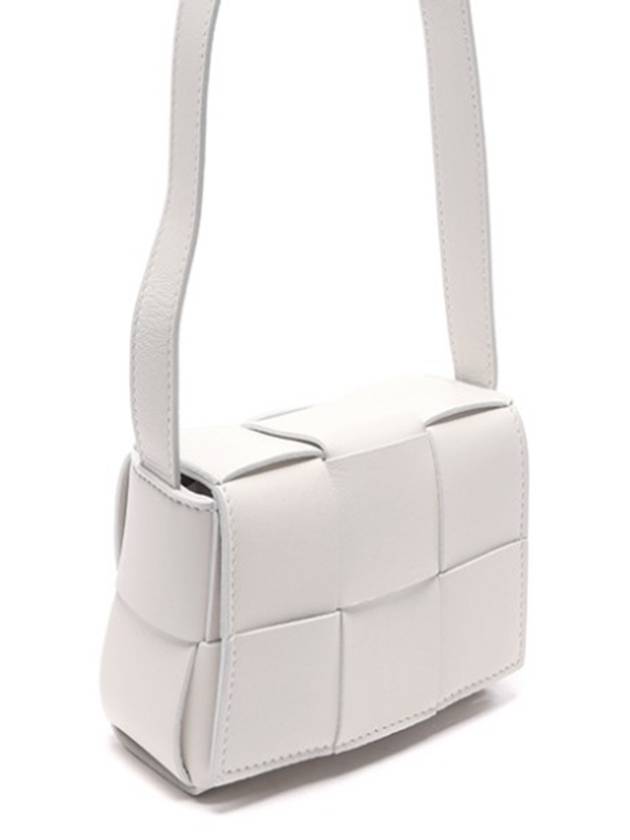 Intrecciato Cassette Small Cross Bag White - BOTTEGA VENETA - BALAAN 3