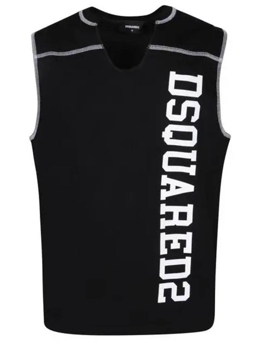 sleeveless t-shirt S71GD1367 S23009 900 BLACK - DSQUARED2 - BALAAN 2