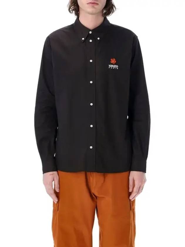 Boke Flower Casual Long Sleeve Shirt Black - KENZO - BALAAN 3