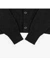 Face Patch Crop Cardigan Black - ACNE STUDIOS - BALAAN 4