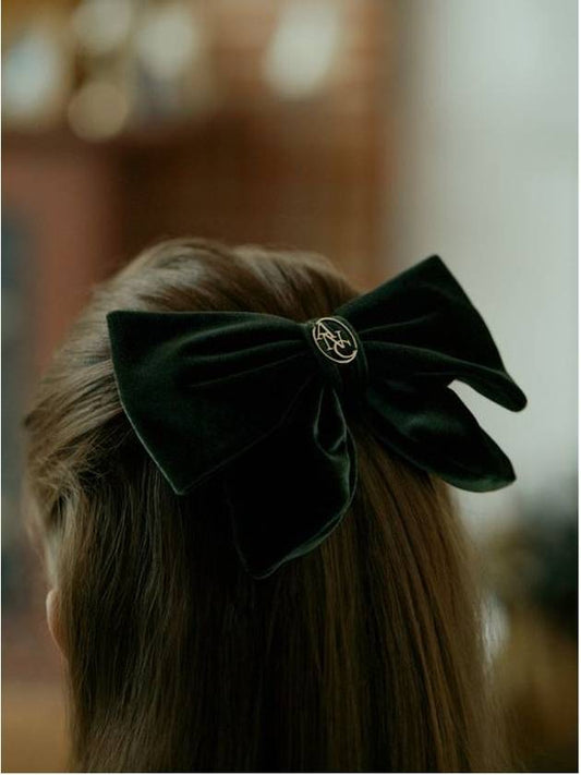 ANC SATIN VELVET RIBBON HAIR PIN_KHAKI - ANOETIC - BALAAN 2