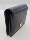 GG Marmont leather card case wallet black gold 456126 - GUCCI - BALAAN 4