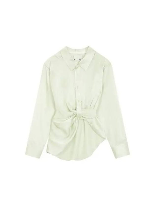 t draped silk shirt light green 271414 - ALEXANDER WANG - BALAAN 1