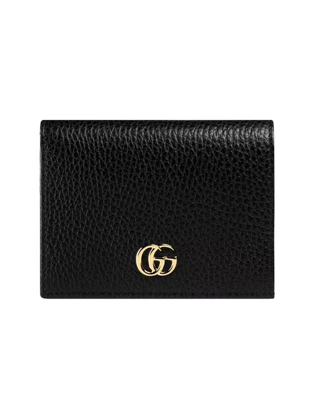 GG Marmont Leather Half Wallet Black - GUCCI - BALAAN 1