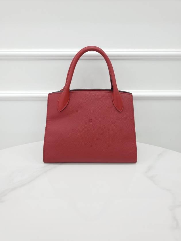 Monochrome Saffiano Tote Shoulder Bag Red 1BA156 - PRADA - BALAAN 2