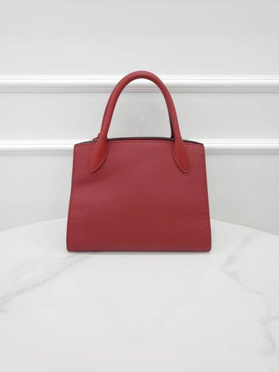 Monochrome Saffiano Tote Shoulder Bag Red 1BA156 - PRADA - BALAAN 2