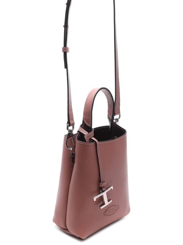 Micro Leather Mini Tote Bag Pink - TOD'S - BALAAN 4