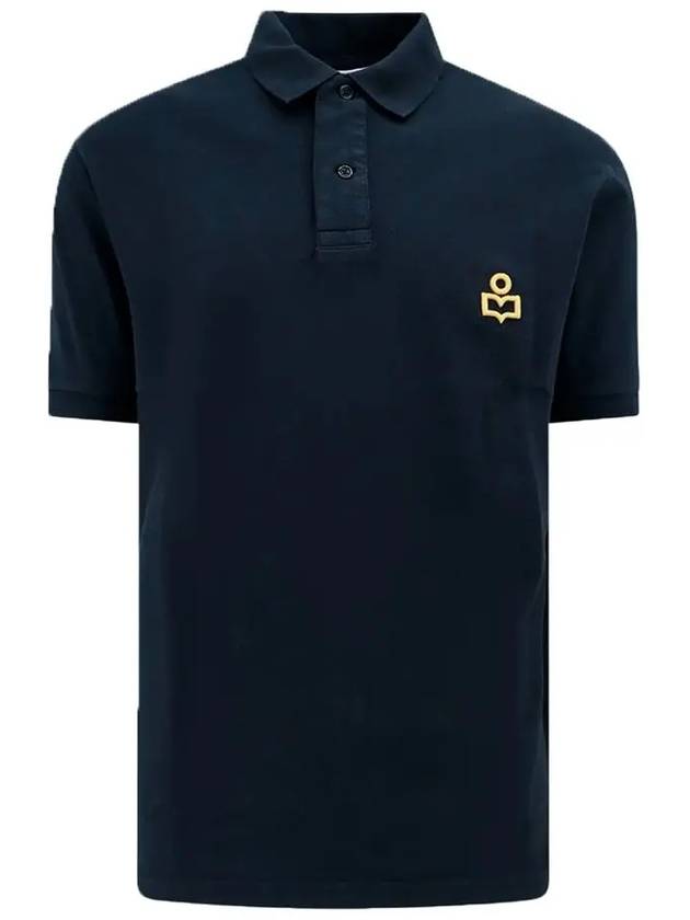 Afko Logo Cotton Polo Shirt Black - ISABEL MARANT - BALAAN 2