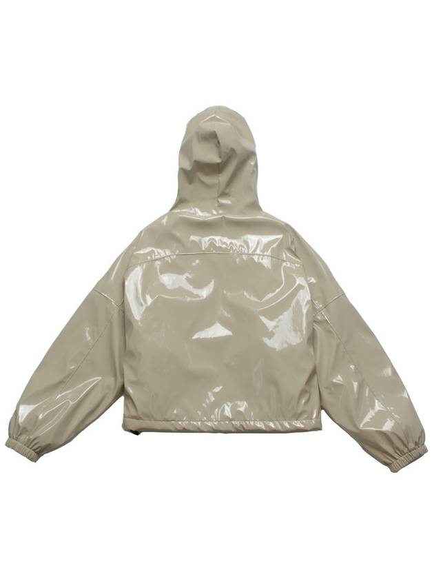 Reversible Glossy Zip Up Hoodie Beige - DON’T ASK MY PLAN - BALAAN 4