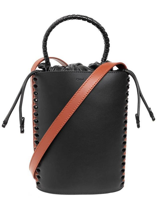 logo leather small bucket bag black - CHLOE - BALAAN.