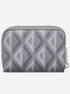 CD Diamond Canvas Zipper Card Wallet Grey - DIOR - BALAAN 5