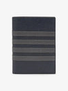 Pebble Grain Leather 4 Bar Card Wallet Navy - THOM BROWNE - BALAAN 2