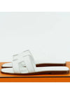 Oran Calfskin Slippers Blanc - HERMES - BALAAN 3