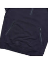 Diagonal Raised Fleece Quarter Zip-Up Sweatshirt Navy - CP COMPANY - BALAAN 9