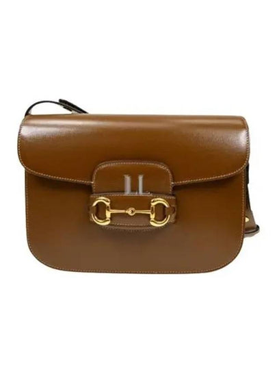 Horsebit 1955 Leather Shoulder Bag Brown - GUCCI - BALAAN 2