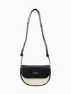 JEANS Women s Black White CKJ Sherpa Saddle Shoulder Bag DP1664 283 - CALVIN KLEIN - BALAAN 2