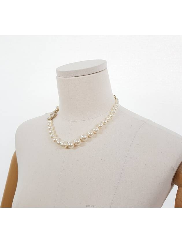 Women s 100th Anniversary CC Logo Pearl Necklace A64757 - CHANEL - BALAAN 10