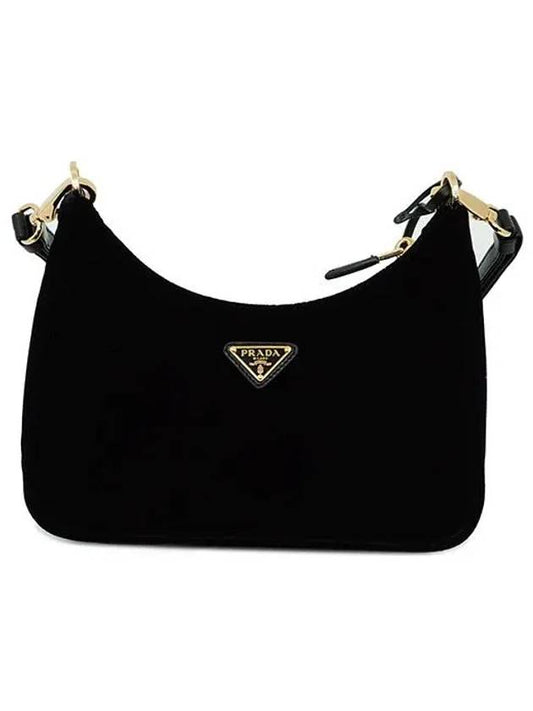 Re-Edition Velvet Mini Bag Black - PRADA - BALAAN 2