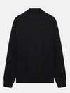 Logo Half Zip Up Cotton Sweatshirt Black - LACOSTE - BALAAN 3