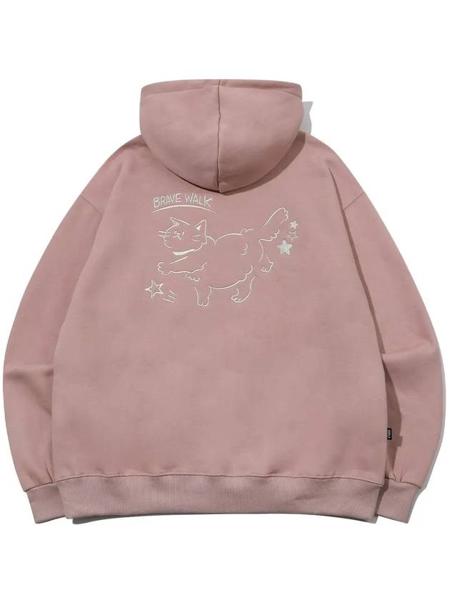 Brave Cat Embroidery Hoodie Indie Pink - CPGN STUDIO - BALAAN 3