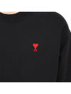 Small Heart Logo Sweatshirt Black - AMI - BALAAN 10