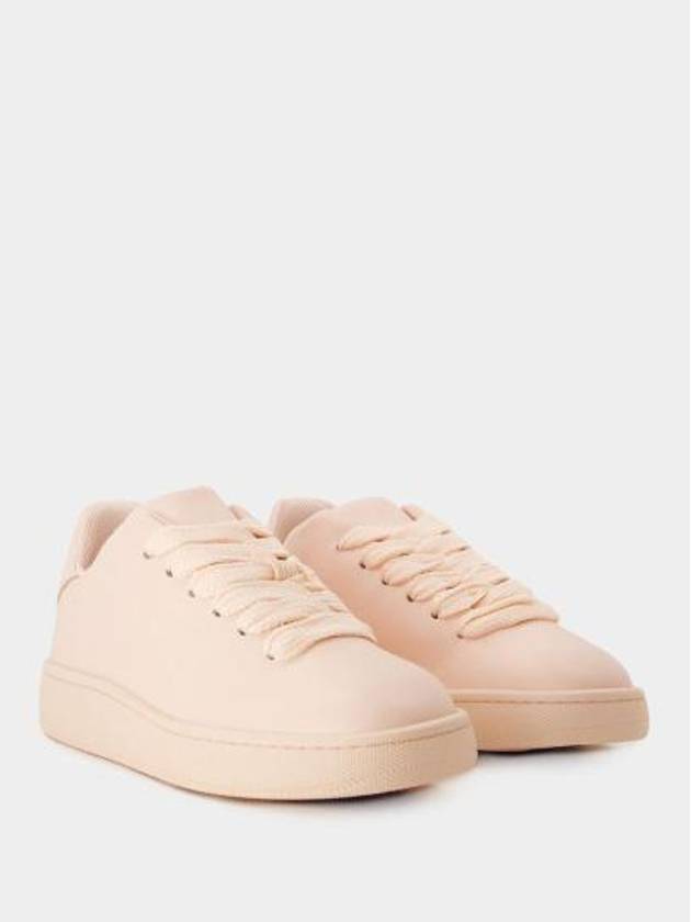 Box Leather Low-Top Sneakers Pink - BURBERRY - BALAAN 3