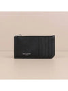 Fragment Zipper Card Wallet Black - SAINT LAURENT - BALAAN 2