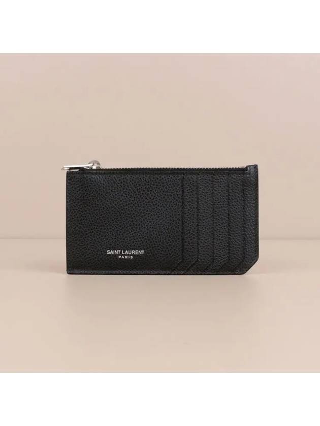 Fragment Zipper Card Wallet Black - SAINT LAURENT - BALAAN 2