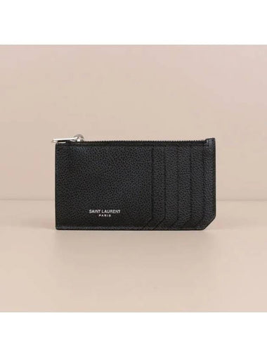 Fragment zipper card wallet black 631992 B680N 1000 - SAINT LAURENT - BALAAN 1