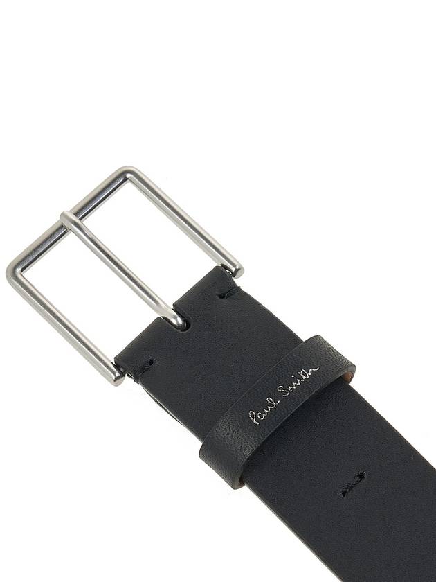 Men's Stitched Leather Belt Black - PAUL SMITH - BALAAN 7