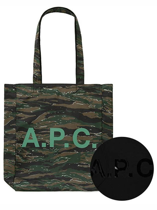 Logo Print Tote Bag Khaki - A.P.C. - BALAAN 2