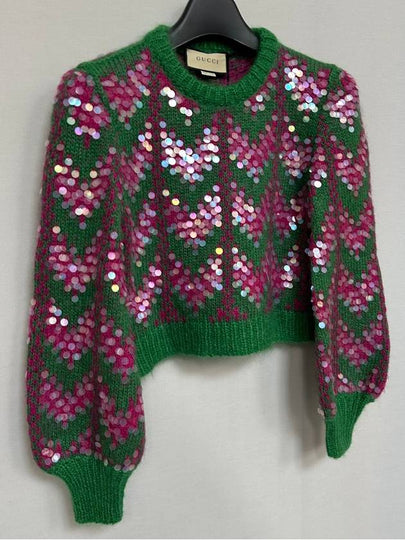 chevron sequin knit - GUCCI - BALAAN 2