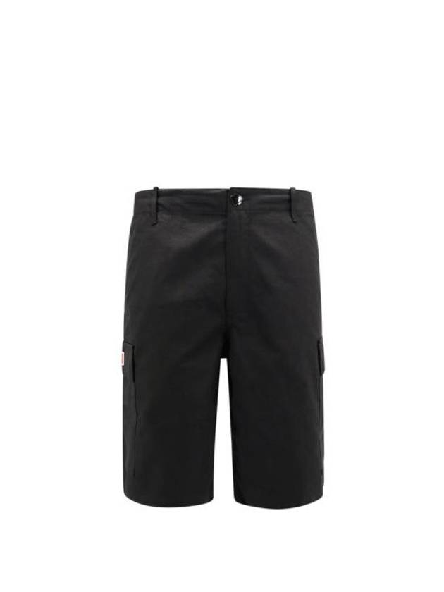 Bokeh Flower Button Cotton Shorts Black - KENZO - BALAAN 2