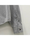 Embossed Logo Javell Washed Boxy Fit Denim Long Sleeve Shirt Grey - AMI - BALAAN 6