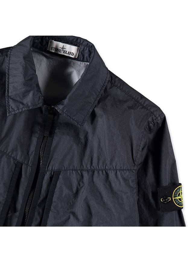 Membrana Overshirt Pocket Zip-up Jacket Navy - STONE ISLAND - BALAAN 6