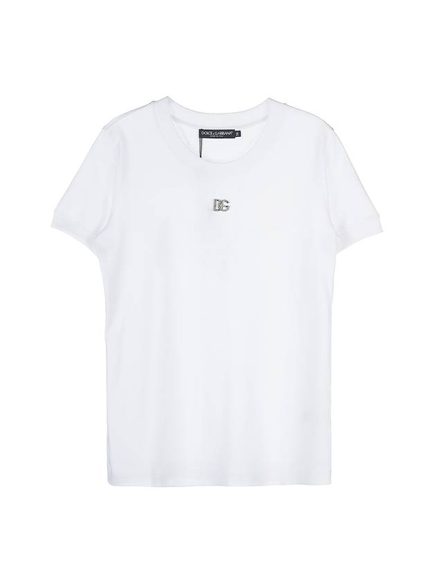 Logo Jersey Short Sleeve T-shirt White - DOLCE&GABBANA - BALAAN 10